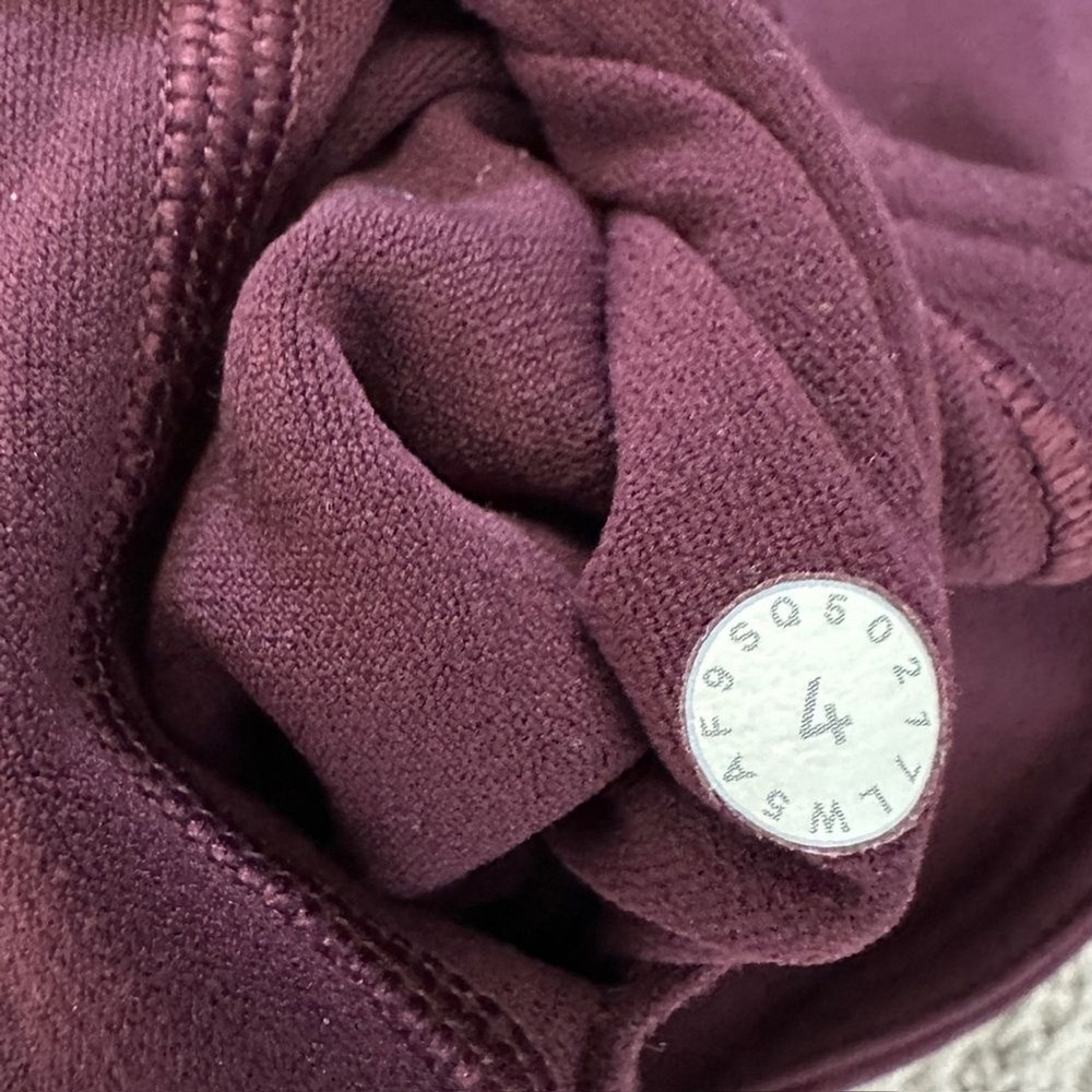 Lululemon Reveal 7/8 Tight Stripes 25" Dark Adobe Burgundy W5AF9S Size 6 - Picture 6 of 6